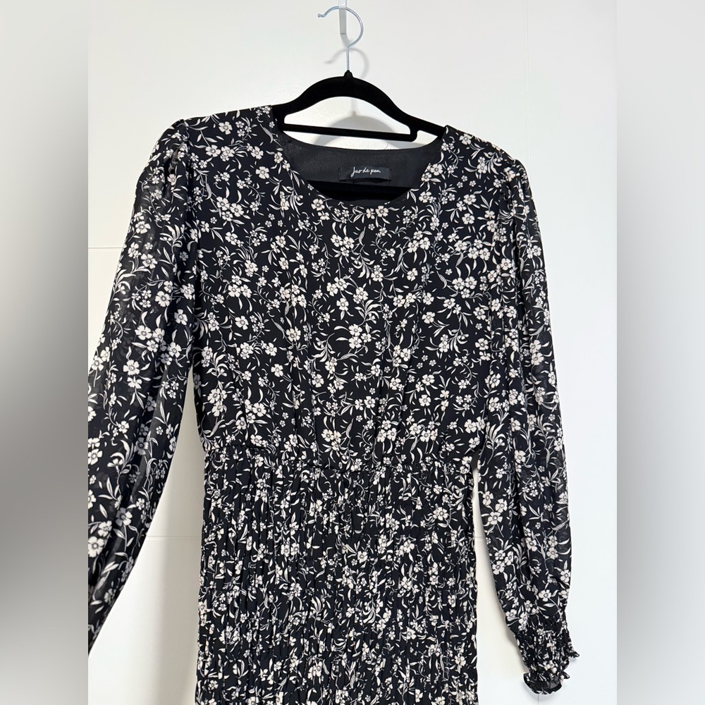 Floral Black Dress